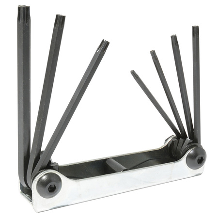 URREA Metal case folding Torx® from T10 to T40 hex keys 4979TX